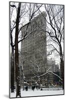 Flatiron Building in Snow-Igor Maloratsky-Mounted Art Print