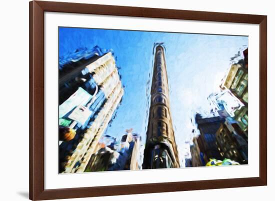 Flatiron Building - In the Style of Oil Painting-Philippe Hugonnard-Framed Giclee Print