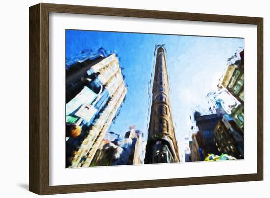 Flatiron Building - In the Style of Oil Painting-Philippe Hugonnard-Framed Premium Giclee Print