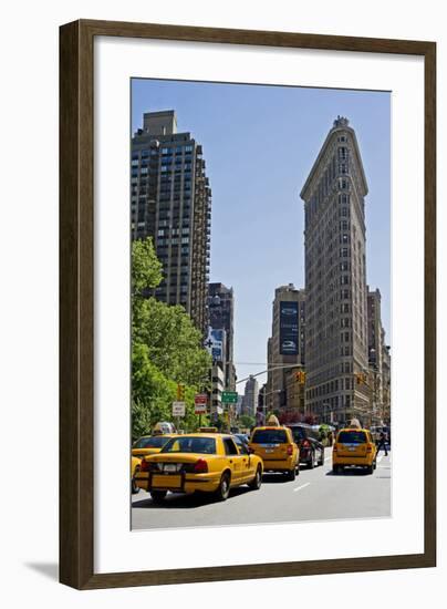 Flatiron Building on Fifth Avenue, Manhattan, New York City, New York, USA-null-Framed Art Print