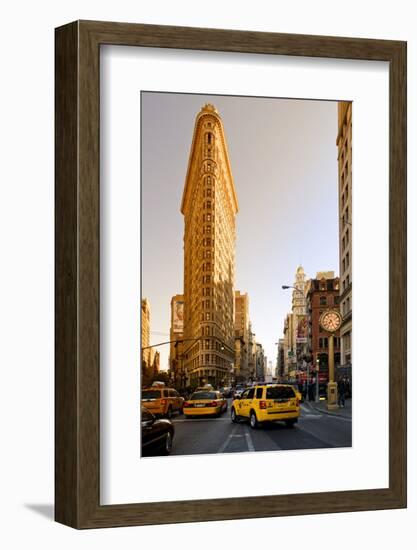 Flatiron Building - Taxi Cabs Yellow - Manhattan - New York City - United States-Philippe Hugonnard-Framed Photographic Print