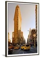 Flatiron Building - Taxi Cabs Yellow - Manhattan - New York City - United States-Philippe Hugonnard-Framed Premium Photographic Print