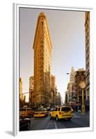 Flatiron Building - Taxi Cabs Yellow - Manhattan - New York City - United States-Philippe Hugonnard-Framed Premium Photographic Print