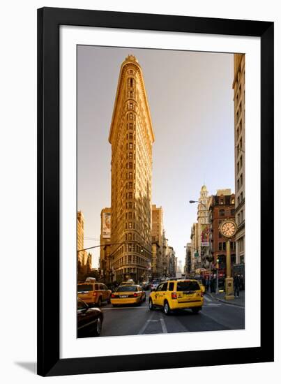 Flatiron Building - Taxi Cabs Yellow - Manhattan - New York City - United States-Philippe Hugonnard-Framed Photographic Print