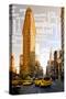 Flatiron Building - Taxi Cabs Yellow - Manhattan - New York City - United States-Philippe Hugonnard-Stretched Canvas