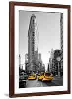 Flatiron Building - Taxi Cabs Yellow - Manhattan - New York City - United States-Philippe Hugonnard-Framed Photographic Print