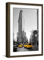 Flatiron Building - Taxi Cabs Yellow - Manhattan - New York City - United States-Philippe Hugonnard-Framed Photographic Print