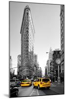 Flatiron Building - Taxi Cabs Yellow - Manhattan - New York City - United States-Philippe Hugonnard-Mounted Photographic Print