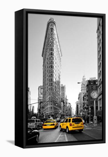 Flatiron Building - Taxi Cabs Yellow - Manhattan - New York City - United States-Philippe Hugonnard-Framed Stretched Canvas