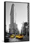 Flatiron Building - Taxi Cabs Yellow - Manhattan - New York City - United States-Philippe Hugonnard-Framed Stretched Canvas