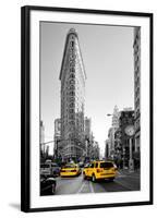 Flatiron Building - Taxi Cabs Yellow - Manhattan - New York City - United States-Philippe Hugonnard-Framed Photographic Print