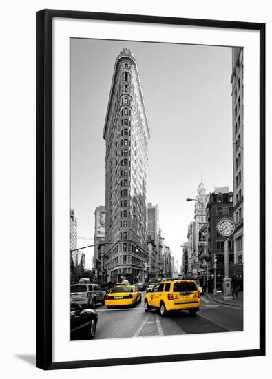 Flatiron Building - Taxi Cabs Yellow - Manhattan - New York City - United States-Philippe Hugonnard-Framed Photographic Print