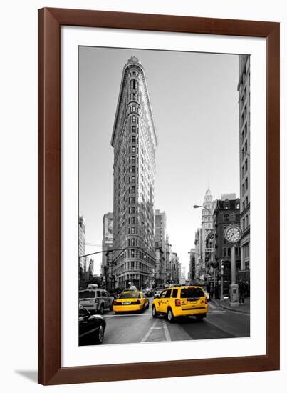 Flatiron Building - Taxi Cabs Yellow - Manhattan - New York City - United States-Philippe Hugonnard-Framed Photographic Print