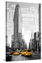 Flatiron Building - Taxi Cabs Yellow - Manhattan - New York City - United States-Philippe Hugonnard-Stretched Canvas