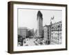 Flatiron Building under Construction-null-Framed Premium Photographic Print