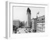 Flatiron Building under Construction-null-Framed Premium Photographic Print