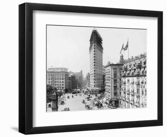 Flatiron Building under Construction-null-Framed Photographic Print