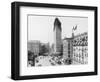 Flatiron Building under Construction-null-Framed Photographic Print