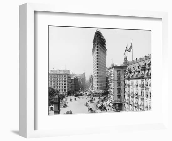 Flatiron Building under Construction-null-Framed Photographic Print