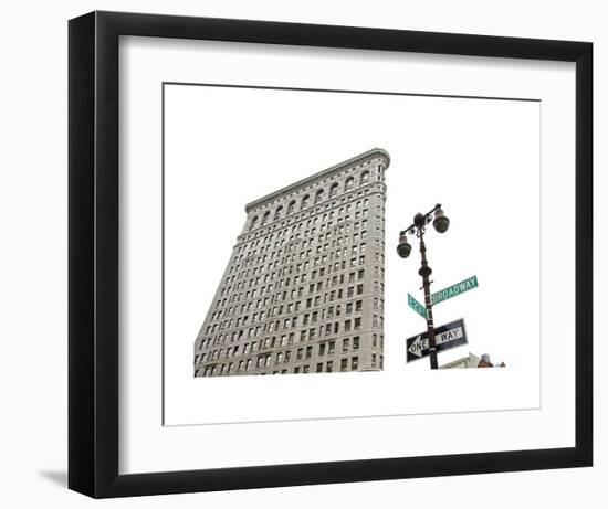 Flatiron Building with Lamp-Erin Clark-Framed Art Print