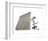 Flatiron Building with Lamp-Erin Clark-Framed Art Print