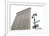 Flatiron Building with Lamp-Erin Clark-Framed Art Print