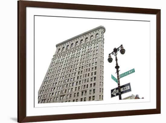 Flatiron Building with Lamp-Erin Clark-Framed Art Print