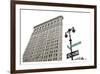 Flatiron Building with Lamp-Erin Clark-Framed Art Print