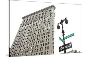 Flatiron Building with Lamp-Erin Clark-Stretched Canvas