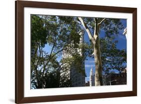 Flatiron Building with Trees-Robert Goldwitz-Framed Photographic Print