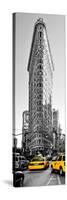 Flatiron Building with Yellow Cabs, Fifth Avenue, Broadway, Manhattan, New York-Philippe Hugonnard-Stretched Canvas