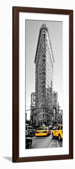 Flatiron Building with Yellow Cabs, Fifth Avenue, Broadway, Manhattan, New York-Philippe Hugonnard-Framed Photographic Print