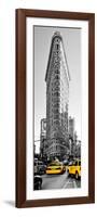 Flatiron Building with Yellow Cabs, Fifth Avenue, Broadway, Manhattan, New York-Philippe Hugonnard-Framed Photographic Print