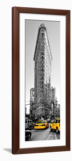 Flatiron Building with Yellow Cabs, Fifth Avenue, Broadway, Manhattan, New York-Philippe Hugonnard-Framed Photographic Print