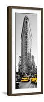 Flatiron Building with Yellow Cabs, Fifth Avenue, Broadway, Manhattan, New York-Philippe Hugonnard-Framed Photographic Print