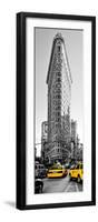 Flatiron Building with Yellow Cabs, Fifth Avenue, Broadway, Manhattan, New York-Philippe Hugonnard-Framed Photographic Print