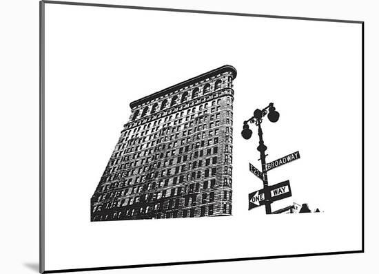 Flatiron (outline)-Erin Clark-Mounted Giclee Print