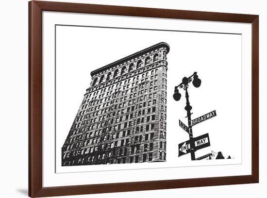 Flatiron (outline)-Erin Clark-Framed Art Print