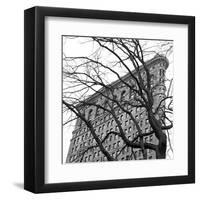 Flatiron with Tree (b/w) (detail)-Erin Clark-Framed Art Print