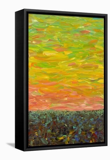 Flatland Sunset looking East-James W. Johnson-Framed Stretched Canvas