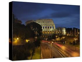 Flavian Amphitheatre or Coliseum at Night, 79-80 A.D. Rome, Italy-null-Stretched Canvas