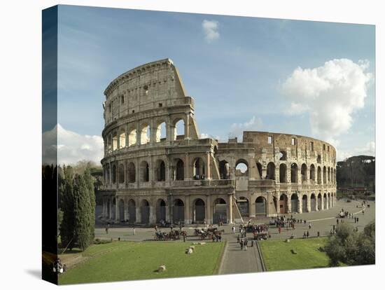 Flavian Amphitheatre or Coliseum in Rome, 79-80 A.D. Rome, Italy-null-Stretched Canvas