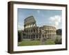 Flavian Amphitheatre or Coliseum in Rome, 79-80 A.D. Rome, Italy-null-Framed Art Print