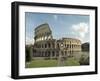 Flavian Amphitheatre or Coliseum in Rome, 79-80 A.D. Rome, Italy-null-Framed Art Print