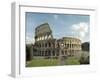 Flavian Amphitheatre or Coliseum in Rome, 79-80 A.D. Rome, Italy-null-Framed Art Print
