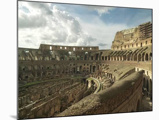 Flavian Amphitheatre Or Coliseum in Rome-null-Mounted Photographic Print