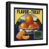 Flavor Treat Brand - San Dimas, California - Citrus Crate Label-Lantern Press-Framed Art Print