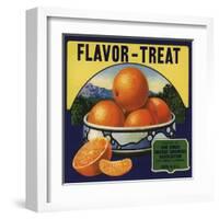 Flavor Treat Brand - San Dimas, California - Citrus Crate Label-Lantern Press-Framed Art Print