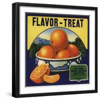 Flavor Treat Brand - San Dimas, California - Citrus Crate Label-Lantern Press-Framed Art Print