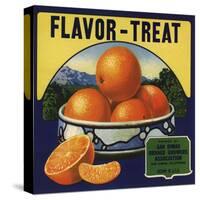 Flavor Treat Brand - San Dimas, California - Citrus Crate Label-Lantern Press-Stretched Canvas